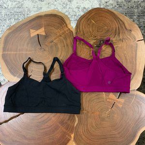 Athleta Sports Bras (Fuchsia and Black set)